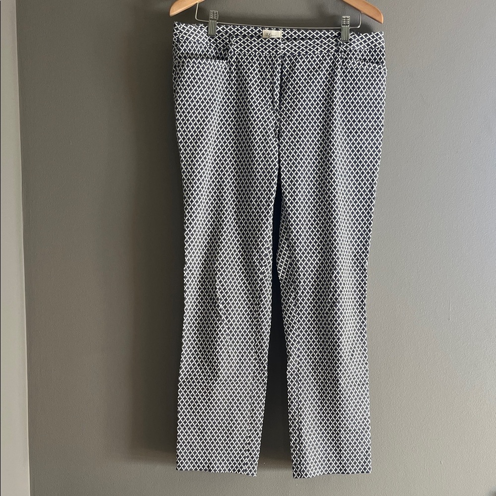 Andrea Jovine Men's Geometric Black and White Chinos